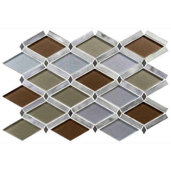 Andova Tiles SAMPLE-Geom Aluminum Metal Diamond Mosaic Wall & Floor Tile SAM-ANDGEO395